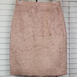 BCBGMaxAzria Blush Woven  Skirt Rayon ROSEBLUSH. Size 0